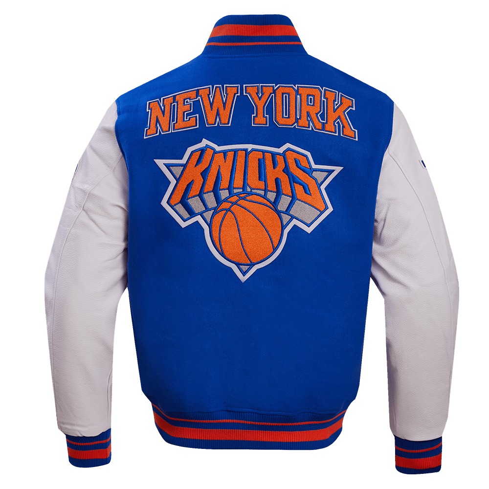 NBA NEW YORK KNICKS RETRO CLASSIC WOOL VARSITY JACKET - Rare Leather