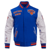 NBA NEW YORK KNICKS RETRO CLASSIC WOOL VARSITY JACKET - Rare Leather