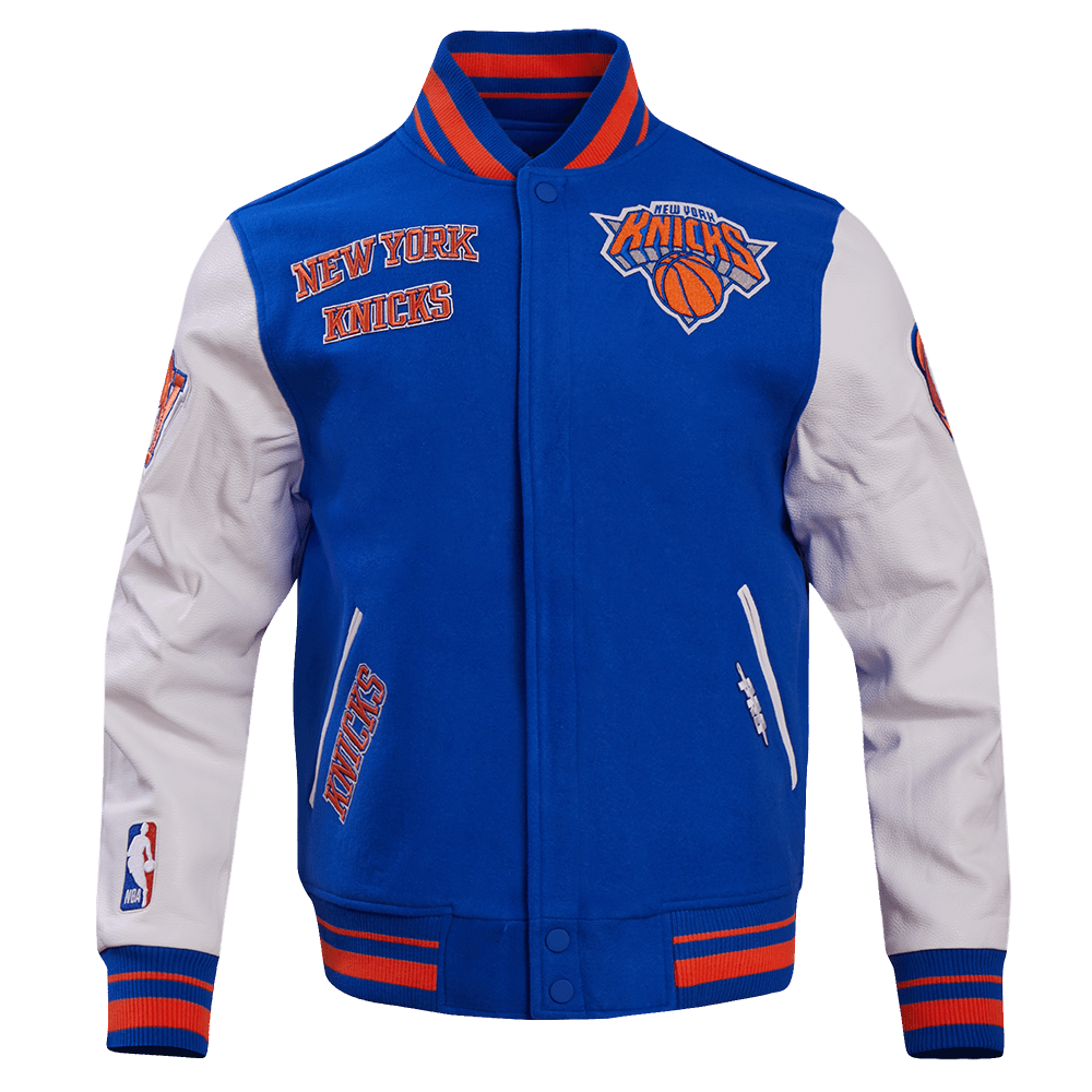 NBA NEW YORK KNICKS RETRO CLASSIC WOOL VARSITY JACKET - Rare Leather