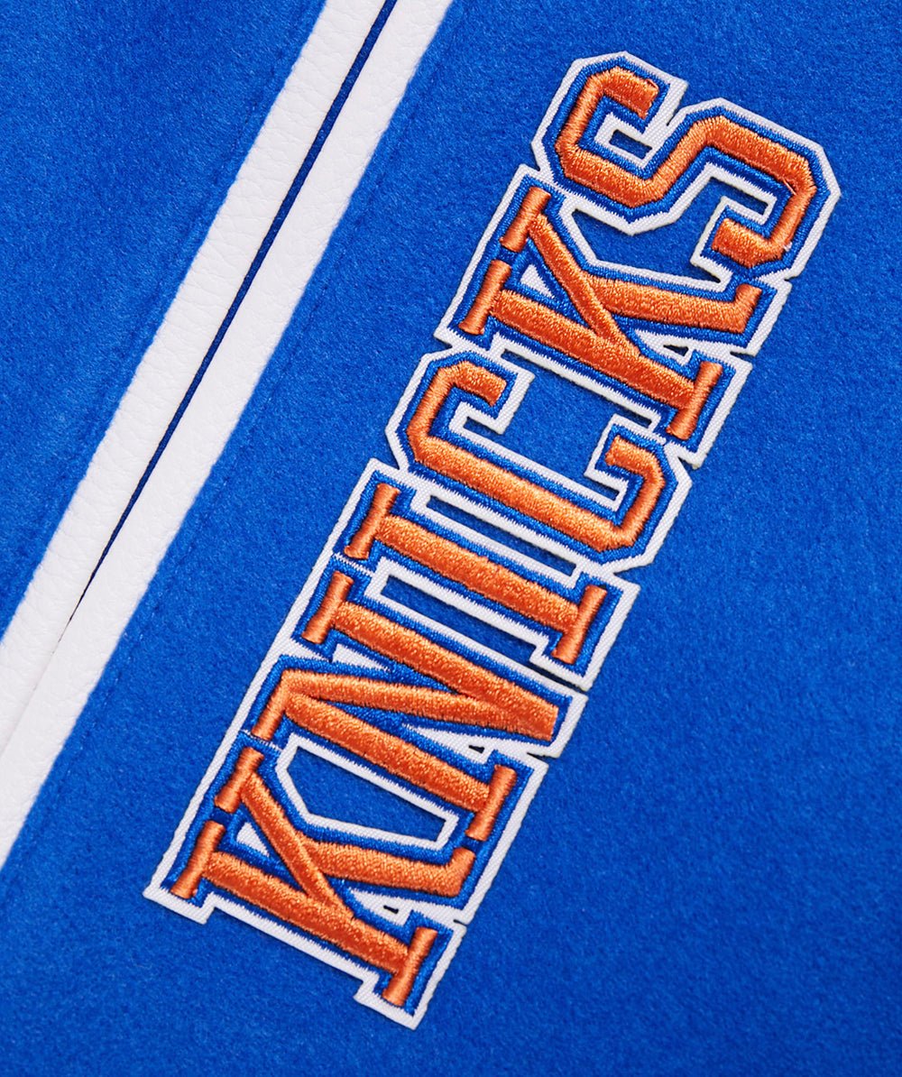 NBA NEW YORK KNICKS RETRO CLASSIC WOOL VARSITY JACKET - Rare Leather
