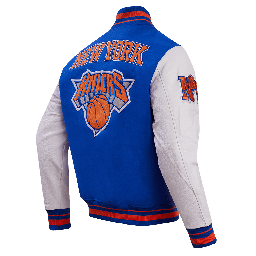 NBA NEW YORK KNICKS RETRO CLASSIC WOOL VARSITY JACKET - Rare Leather