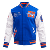 NBA NEW YORK KNICKS TEAM PENNANTS RIB WOOL VARSITY JACKET - Rare Leather