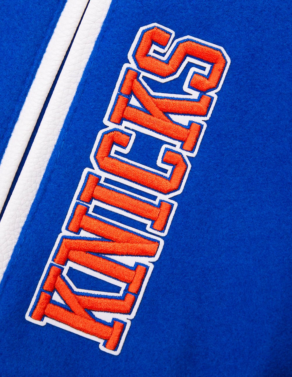 NBA NEW YORK KNICKS TEAM PENNANTS RIB WOOL VARSITY JACKET - Rare Leather