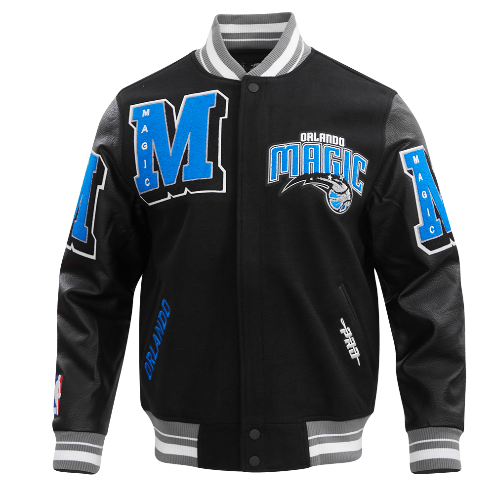 NBA ORLANDO MAGIC MASHUP RIB WOOL VARSITY JACKET - Rare Leather