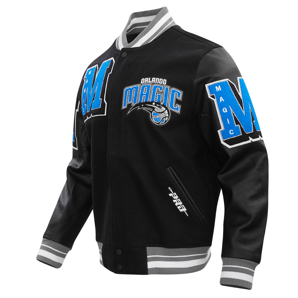 NBA ORLANDO MAGIC MASHUP RIB WOOL VARSITY JACKET - Rare Leather