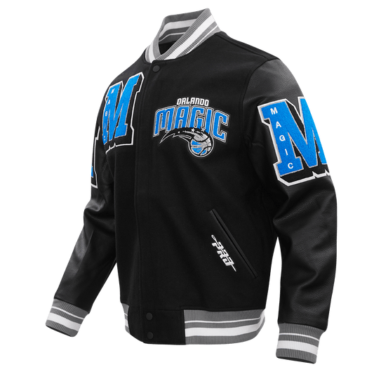 NBA ORLANDO MAGIC MASHUP RIB WOOL VARSITY JACKET - Rare Leather