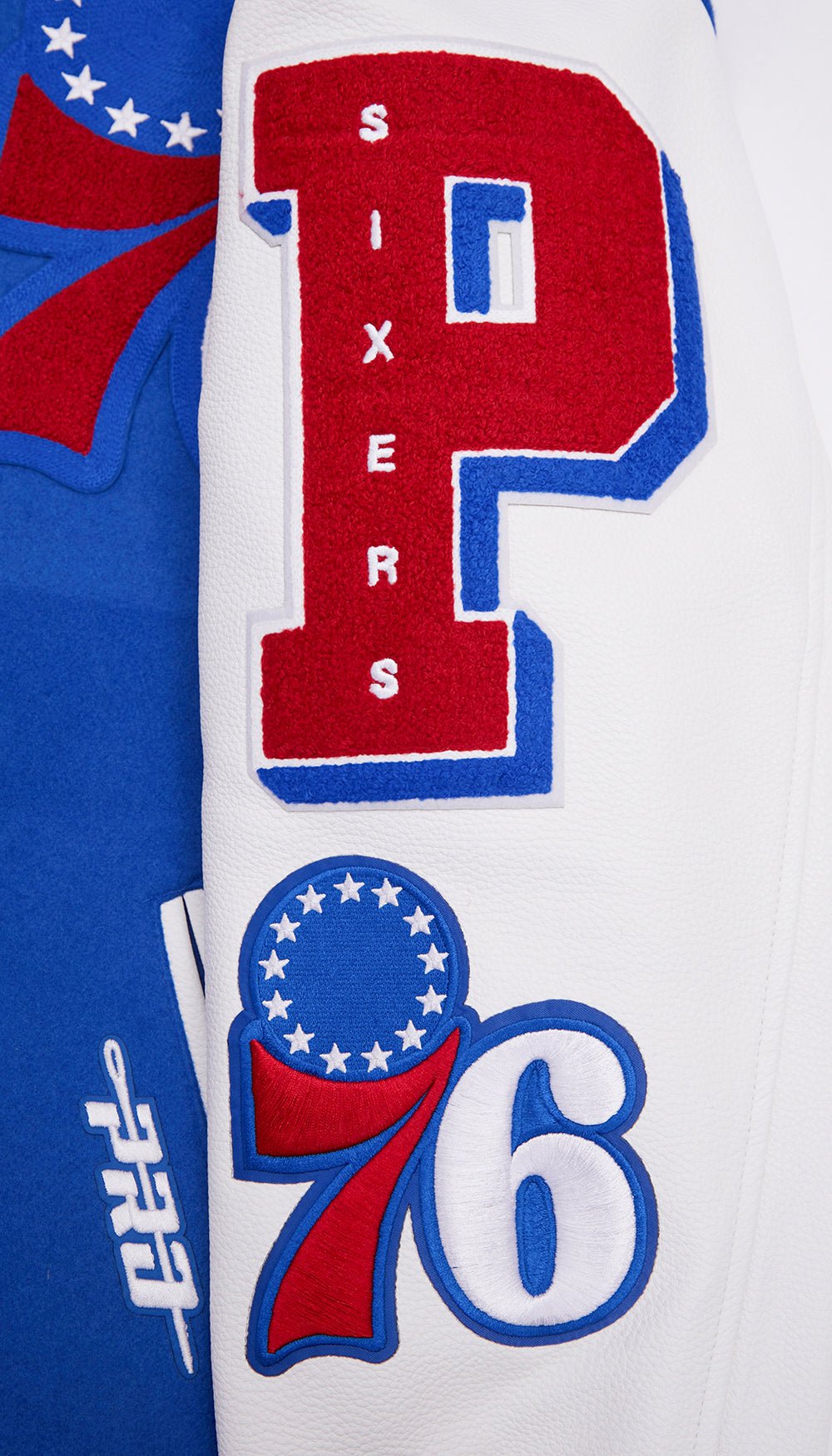 NBA PHILADELPHIA 76ERS MASHUP RIB WOOL VARSITY JACKET - Rare Leather