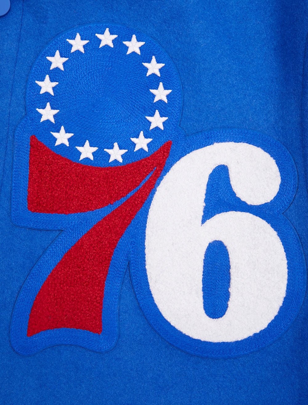 NBA PHILADELPHIA 76ERS MASHUP RIB WOOL VARSITY JACKET - Rare Leather