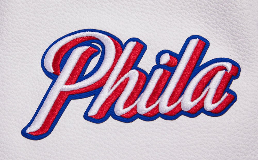 NBA PHILADELPHIA 76ERS RETRO CLASSIC RIB WOOL VARSITY JACKET - Rare Leather