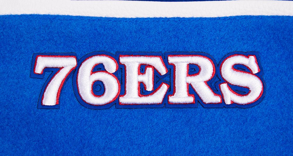 NBA PHILADELPHIA 76ERS RETRO CLASSIC RIB WOOL VARSITY JACKET - Rare Leather