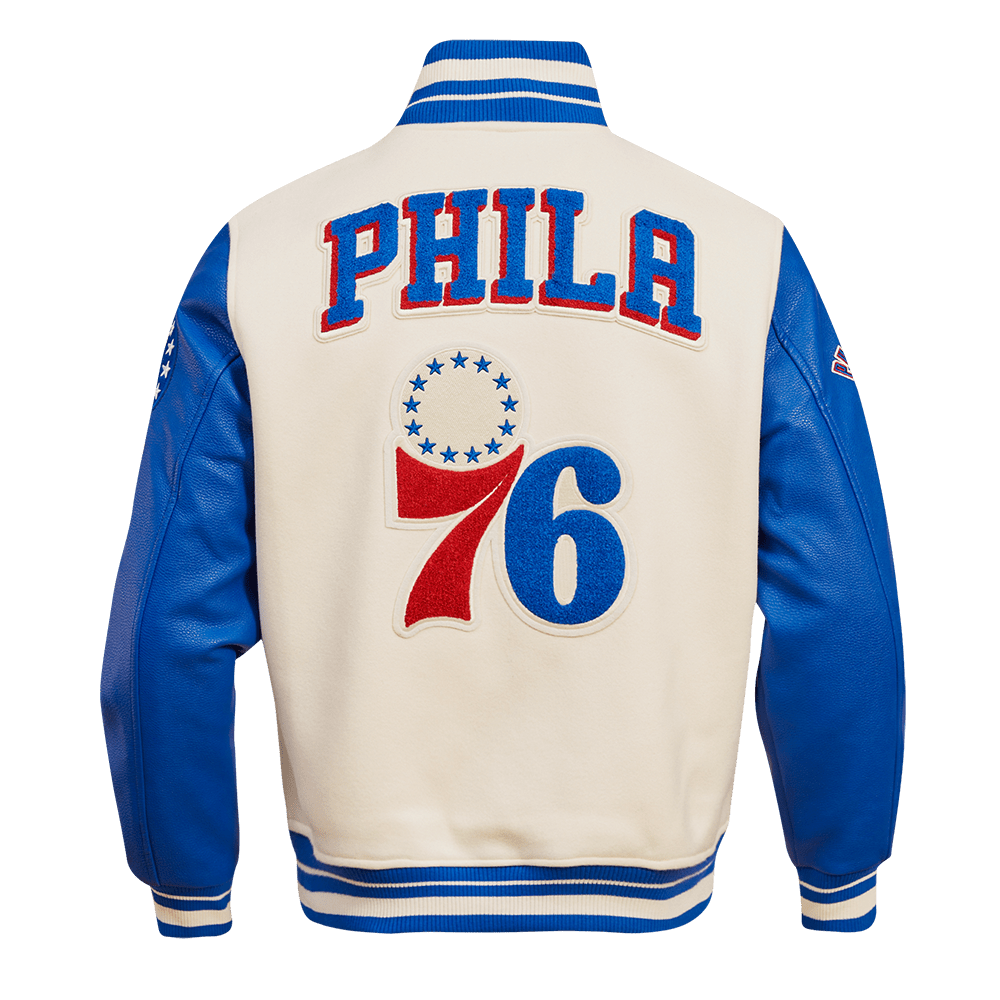 NBA PHILADELPHIA 76ERS RETRO CLASSIC WOOL VARSITY JACKET - Rare Leather