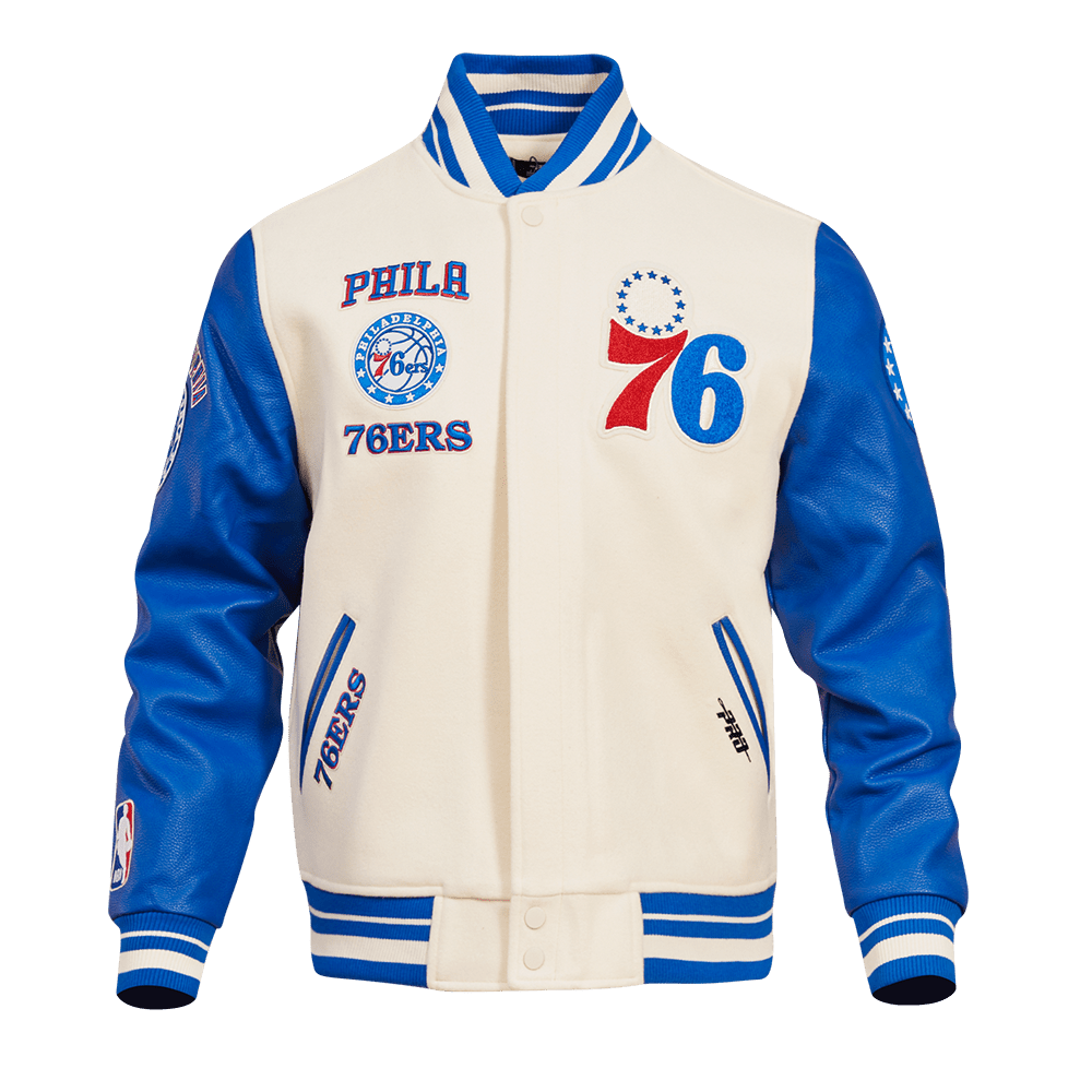 NBA PHILADELPHIA 76ERS RETRO CLASSIC WOOL VARSITY JACKET - Rare Leather