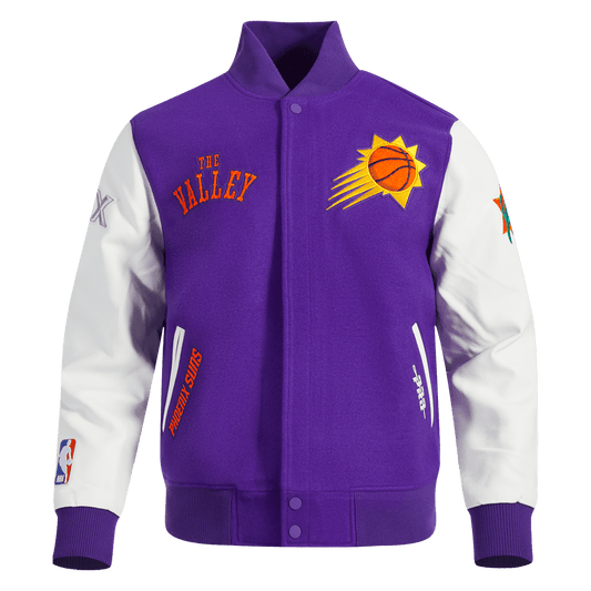 NBA PHOENIX SUNS CITY WOOL VARSITY JACKET - Vox Leather
