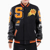 NBA Phoenix Suns Mashup Logo Varsity Jacket - Rare Leather