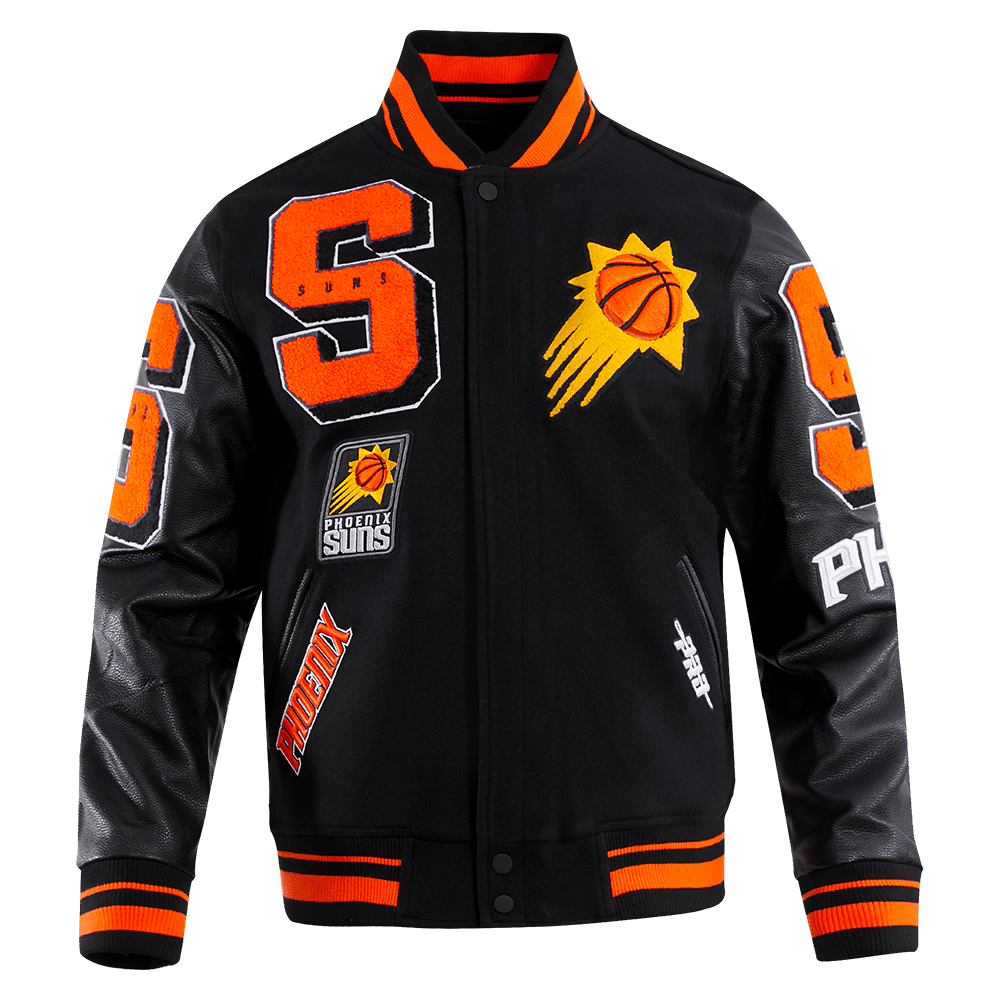 NBA PHOENIX SUNS MASHUP RIB WOOL VARSITY JACKET - Vox Leather