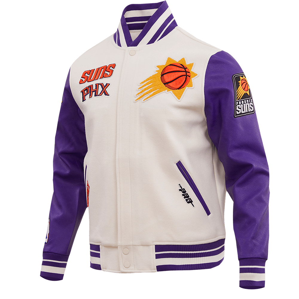 NBA PHOENIX SUNS RETRO CLASSIC WOOL VARSITY JACKET - Rare Leather