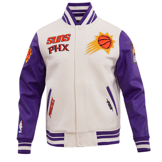 NBA PHOENIX SUNS RETRO CLASSIC WOOL VARSITY JACKET - Vox Leather