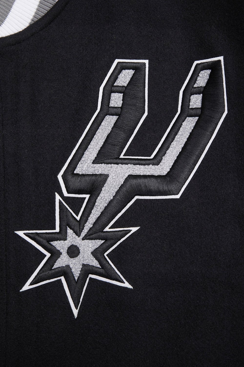 NBA SAN ANTONIO SPURS MASHUP RIB WOOL VARSITY JACKET - Rare Leather