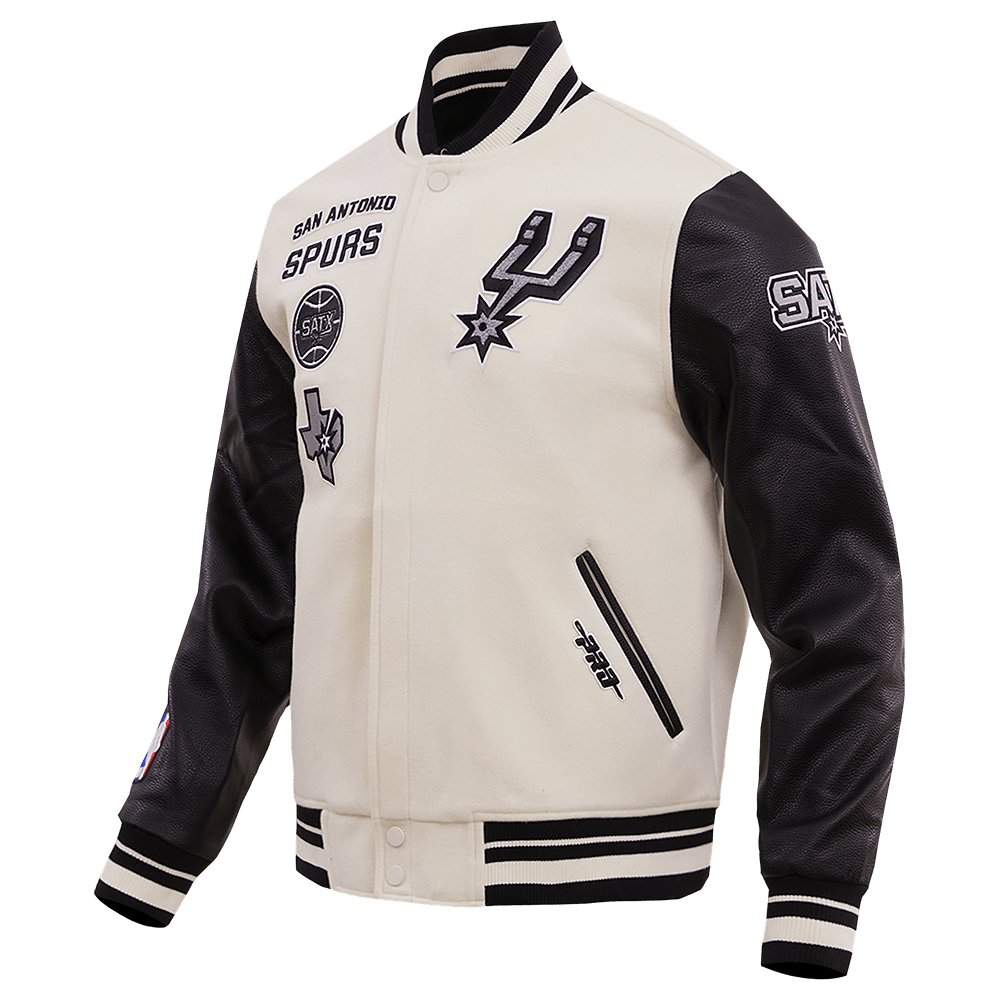 NBA SAN ANTONIO SPURS RETRO CLASSIC WOOL VARSITY JACKET - Rare Leather