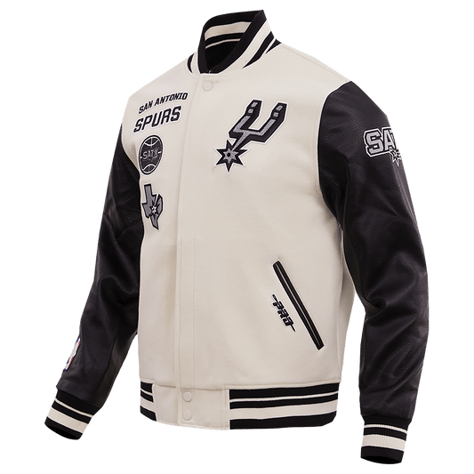 NBA SAN ANTONIO SPURS RETRO CLASSIC WOOL VARSITY JACKET - Rare Leather