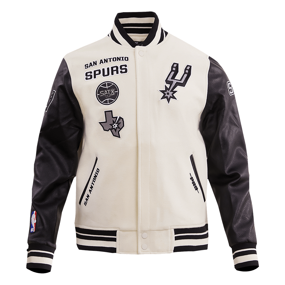 NBA SAN ANTONIO SPURS RETRO CLASSIC WOOL VARSITY JACKET - Rare Leather