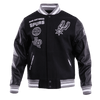 NBA SAN ANTONIO SPURS RETRO CLASSIC WOOL VARSITY JACKET - Rare Leather