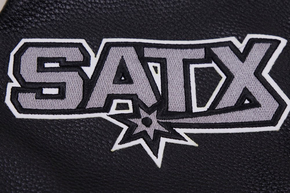 NBA SAN ANTONIO SPURS RETRO CLASSIC WOOL VARSITY JACKET - Rare Leather