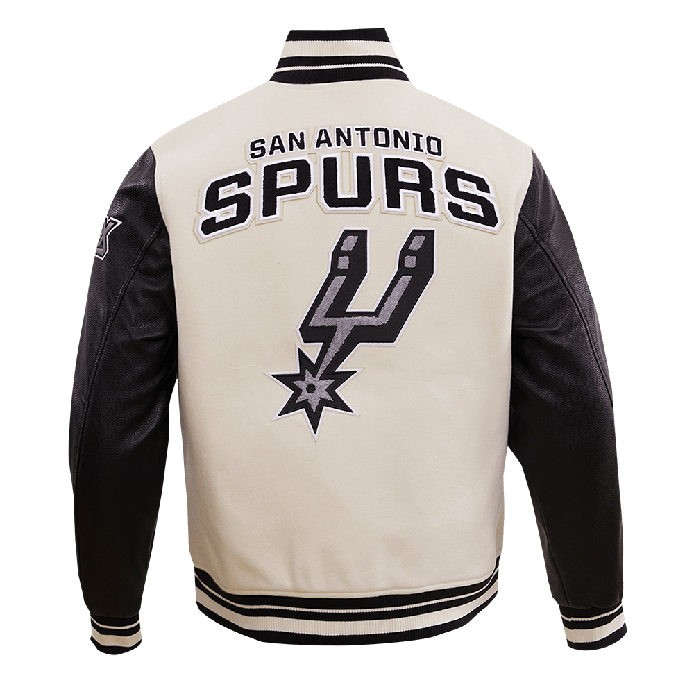 NBA SAN ANTONIO SPURS RETRO CLASSIC WOOL VARSITY JACKET - Rare Leather
