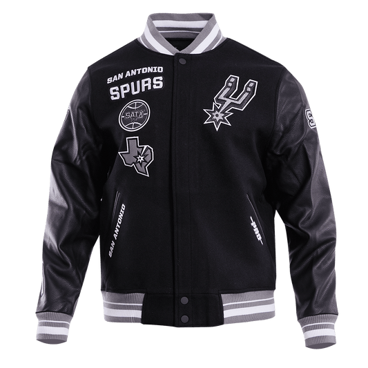NBA SAN ANTONIO SPURS RETRO CLASSIC WOOL VARSITY JACKET - Vox Leather