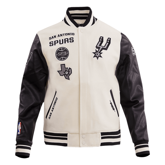 NBA SAN ANTONIO SPURS RETRO CLASSIC WOOL VARSITY JACKET - Vox Leather