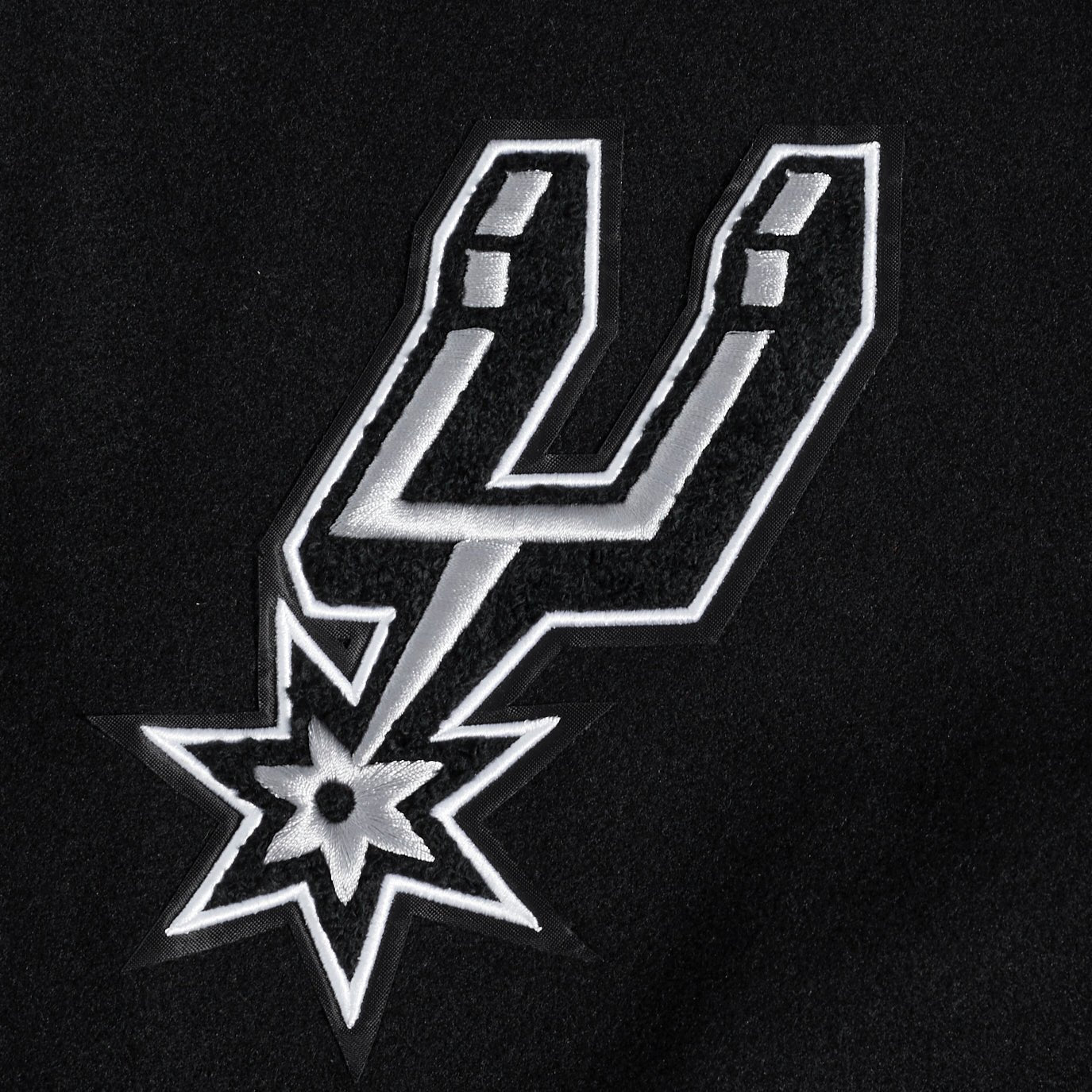 NBA SAN ANTONIO SPURS SCRIPT TAIL RIB WOOL VARSITY - Rare Leather