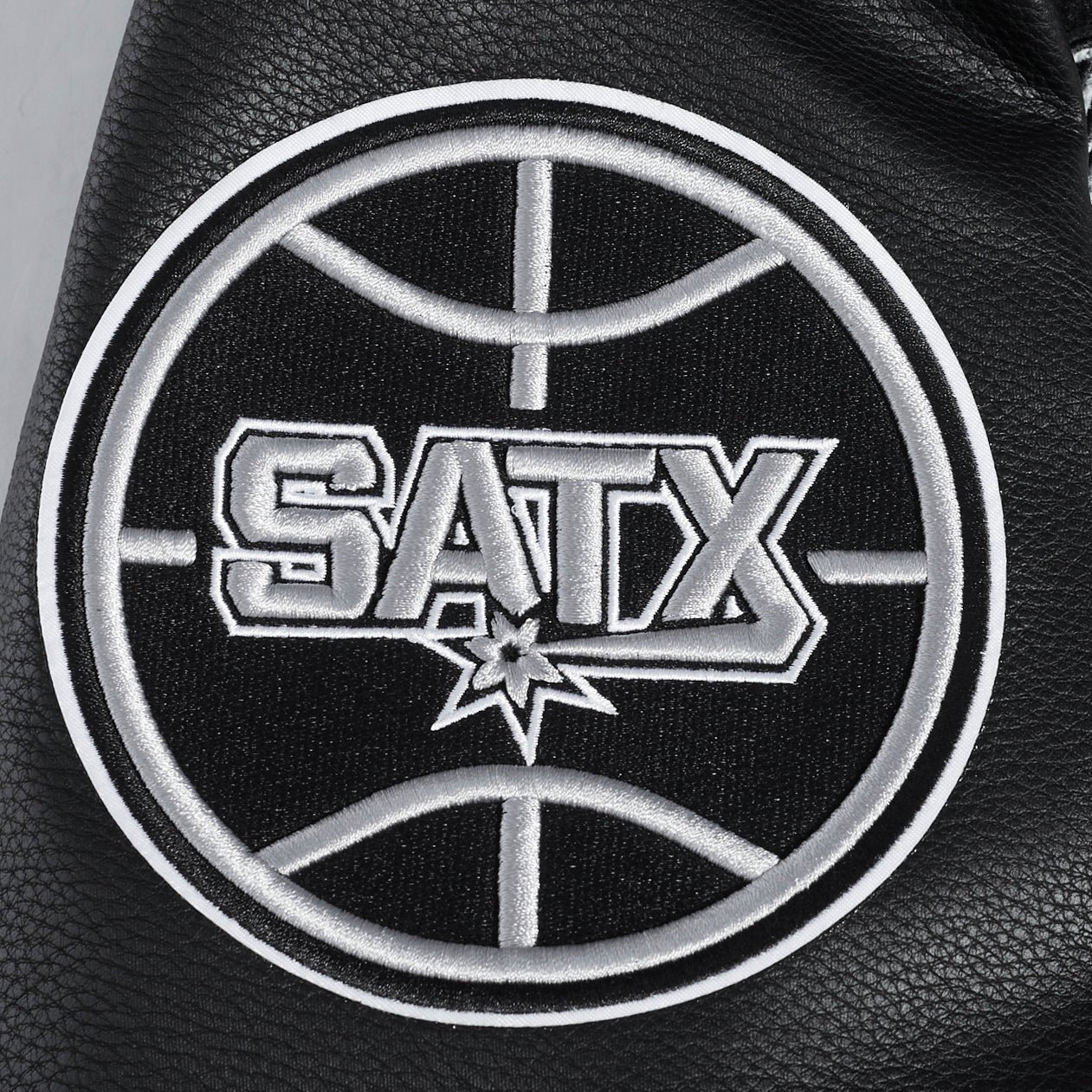 NBA SAN ANTONIO SPURS SCRIPT TAIL RIB WOOL VARSITY - Rare Leather