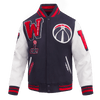 NBA WASHINGTON WIZARDS MASHUP RIB WOOL VARSITY JACKET - Rare Leather