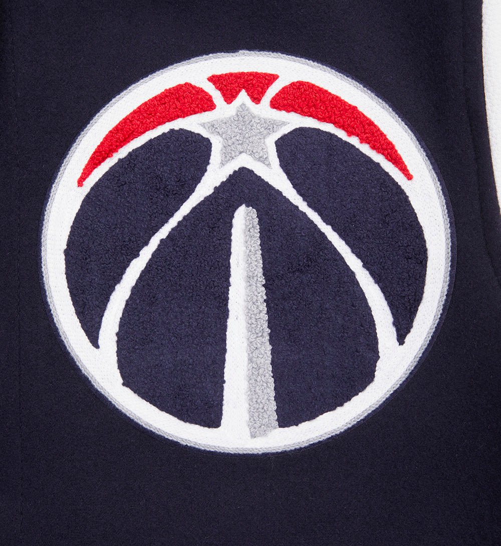 NBA WASHINGTON WIZARDS MASHUP RIB WOOL VARSITY JACKET - Rare Leather
