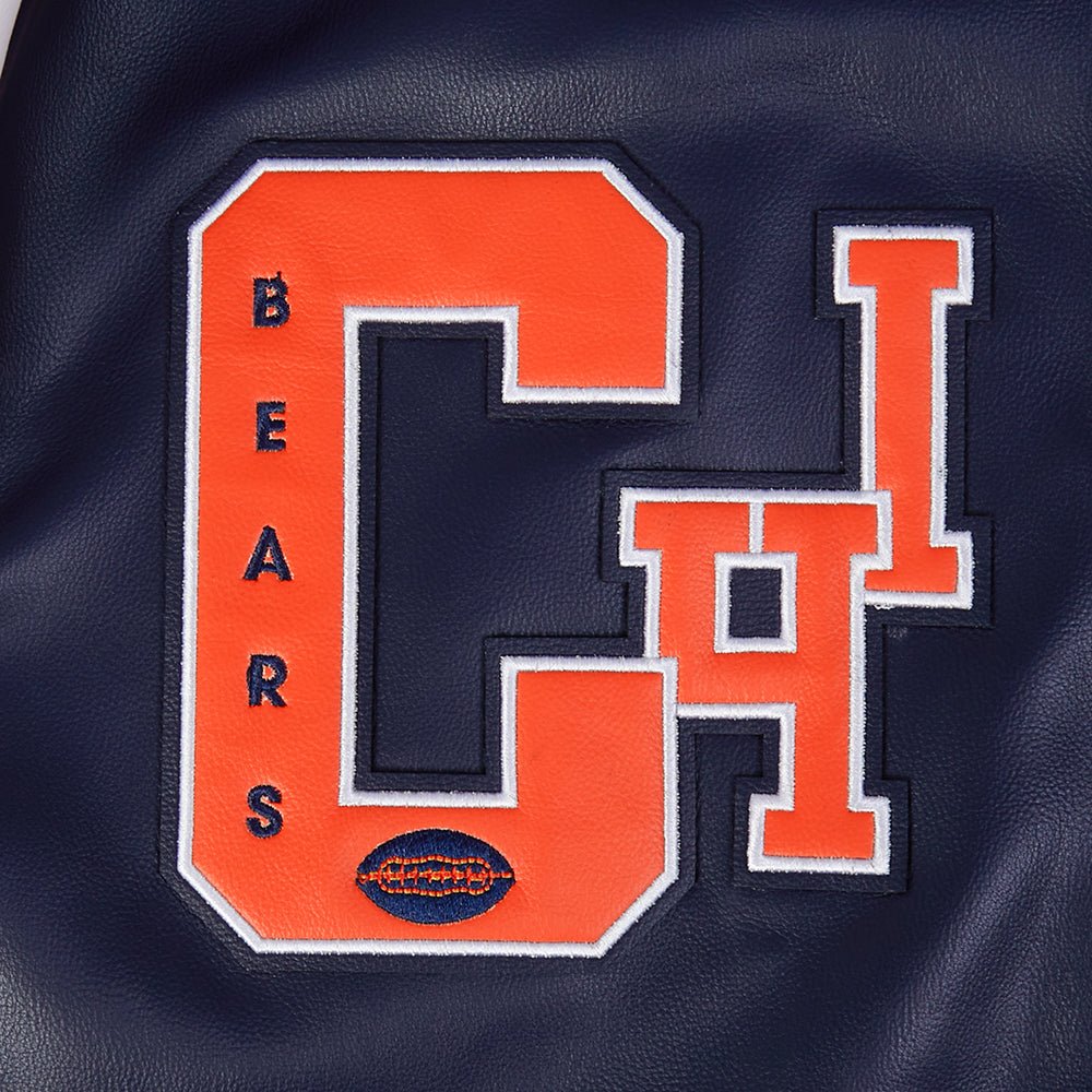 NFL Chicago Bears Best Of Men’s Leather Varsity Jacket - Rare Leather Order Now !!