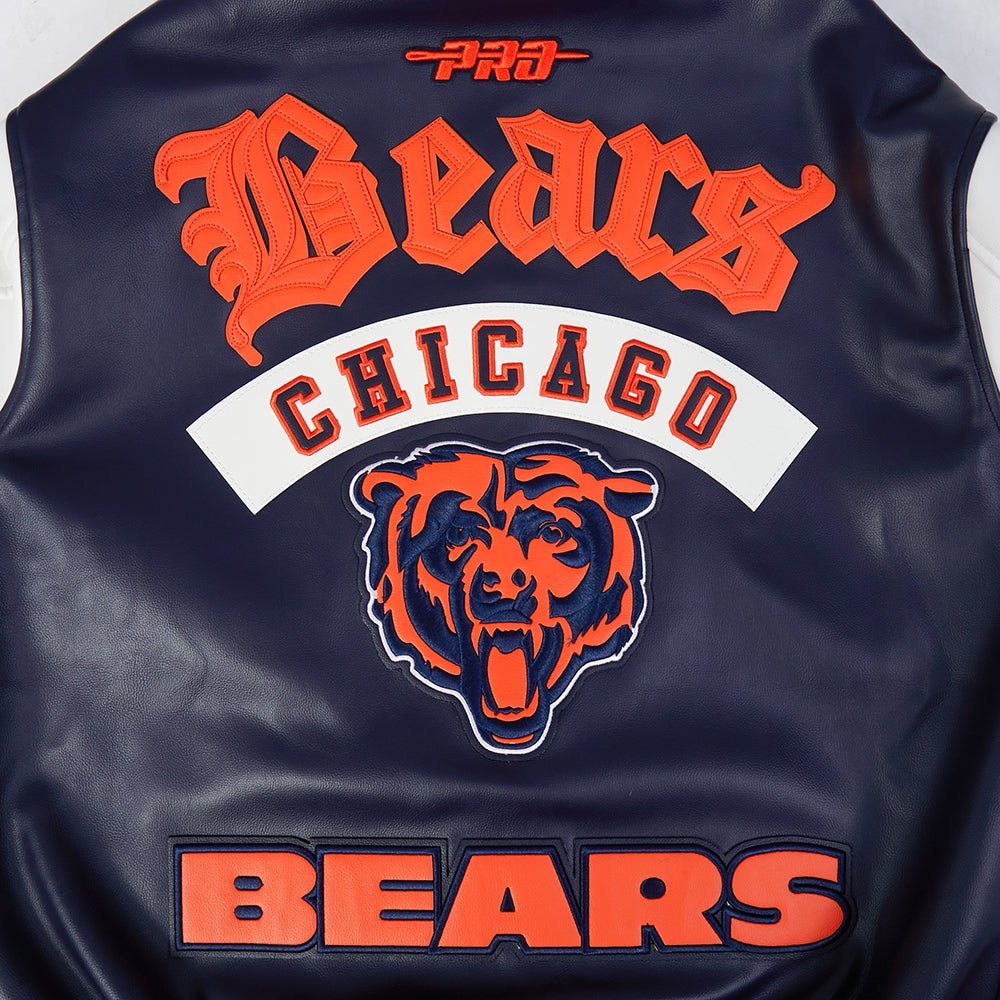 NFL Chicago Bears Best Of Men’s Leather Varsity Jacket - Vox Leather