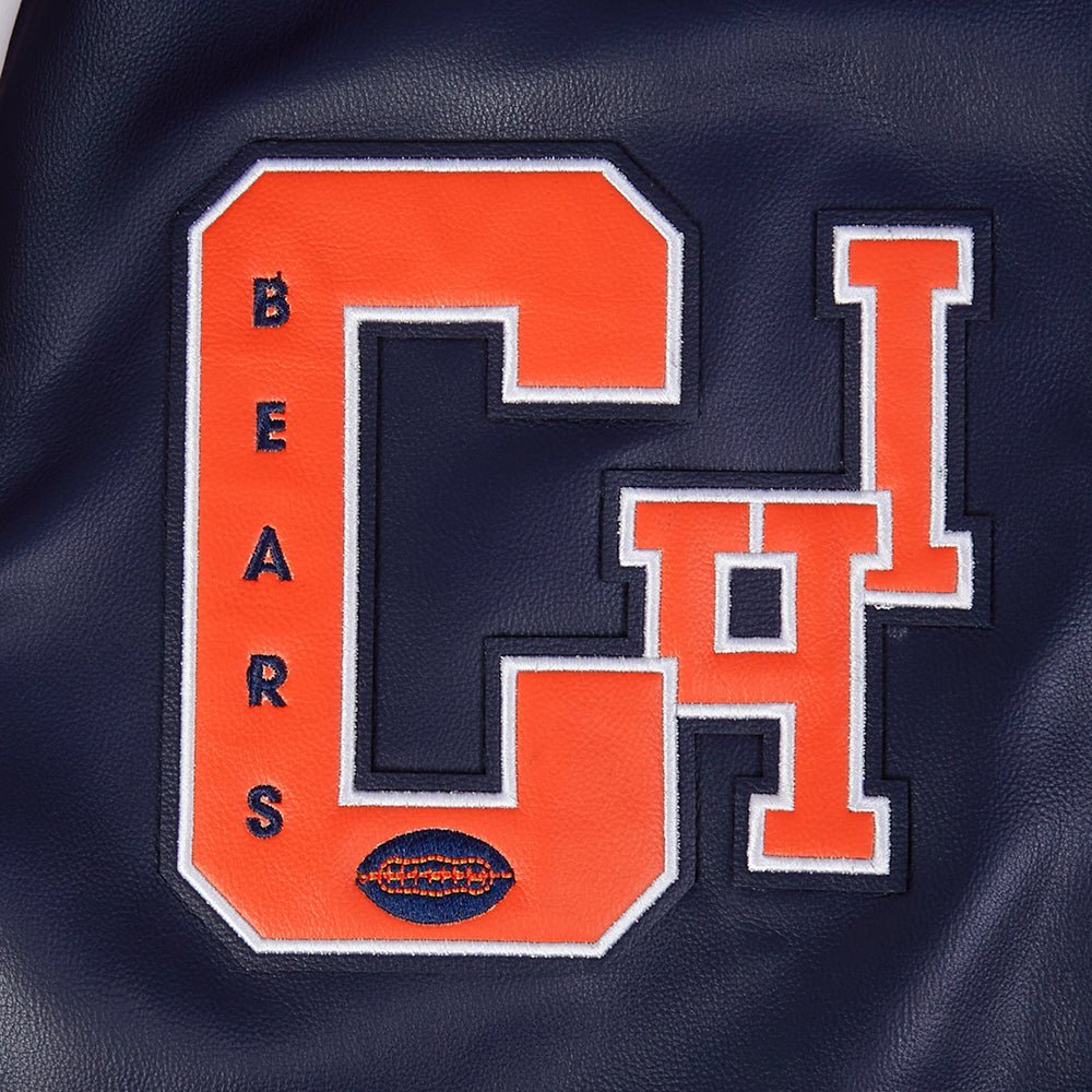NFL Chicago Bears Best Of Men’s Leather Varsity Jacket - Vox Leather