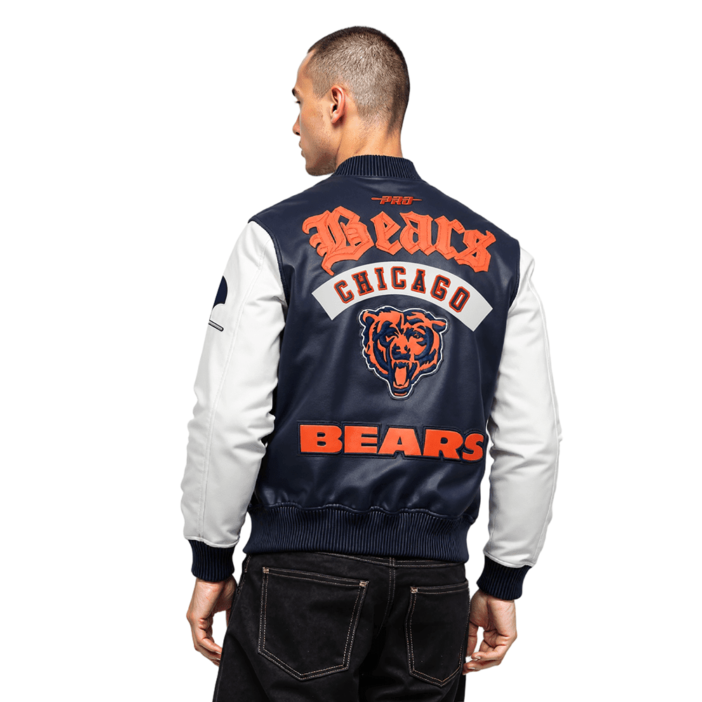 NFL Chicago Bears Best Of Men’s Leather Varsity Jacket - Vox Leather