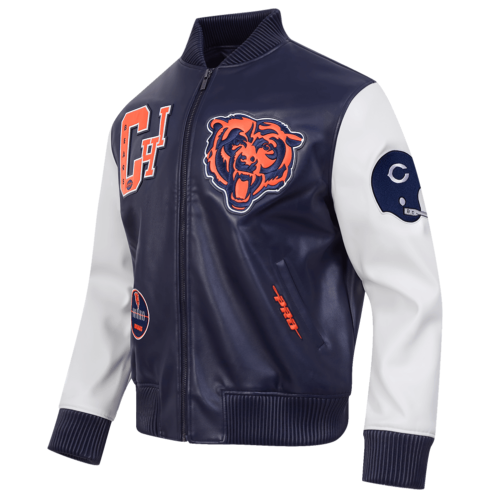 NFL Chicago Bears Best Of Men’s Leather Varsity Jacket - Vox Leather