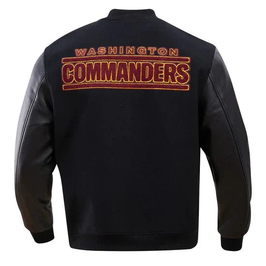 NFL Washington Commanders Classic Wool Men's Varsity Jacket - Rare Leather