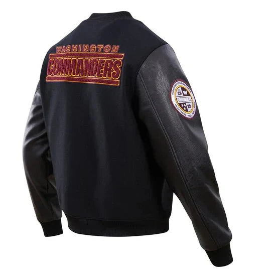 NFL Washington Commanders Classic Wool Men's Varsity Jacket - Rare Leather