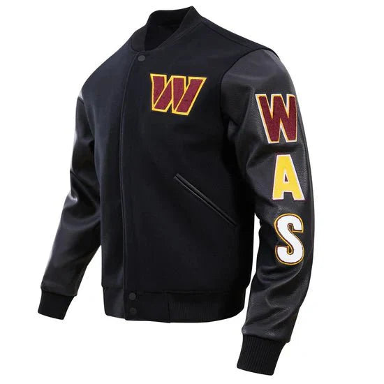 NFL Washington Commanders Classic Wool Men's Varsity Jacket - Rare Leather