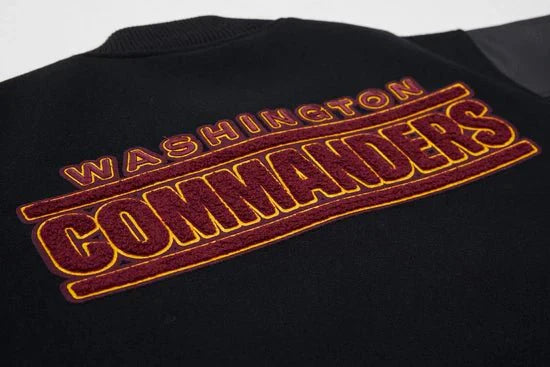 NFL Washington Commanders Classic Wool Men's Varsity Jacket - Rare Leather