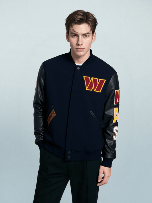 NFL Washington Commanders Classic Wool Men's Varsity Jacket - Vox Leather