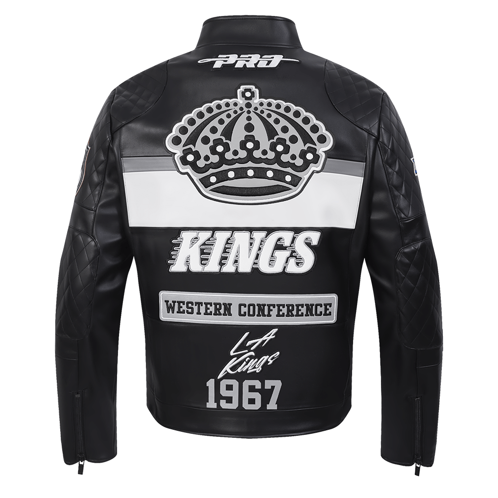 NHL LOS ANGELES KINGS MEN'S MOTO JACKET - Rare Leather Order Now !!
