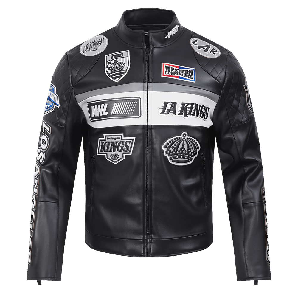 NHL LOS ANGELES KINGS MEN'S MOTO JACKET - Rare Leather Order Now !!
