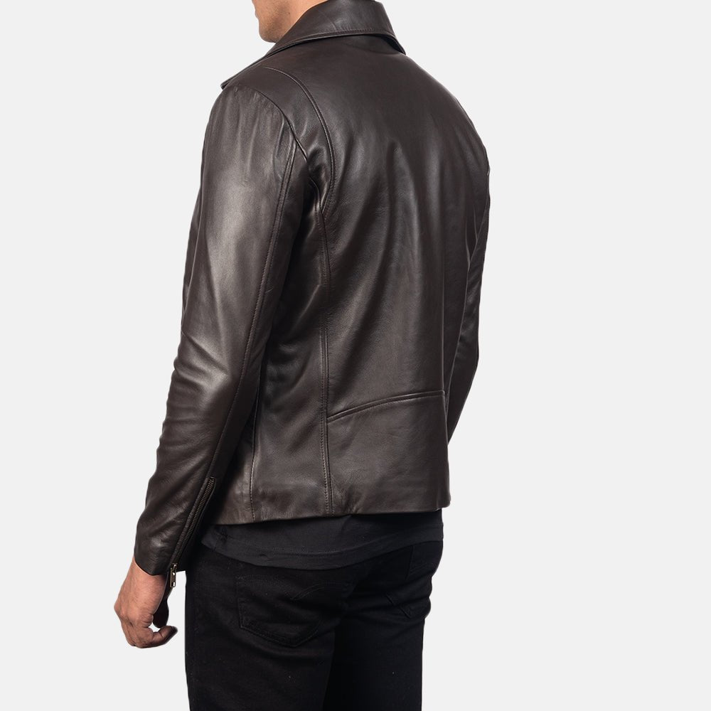 Noah Brown Leather Biker Jacket - Vox Leather