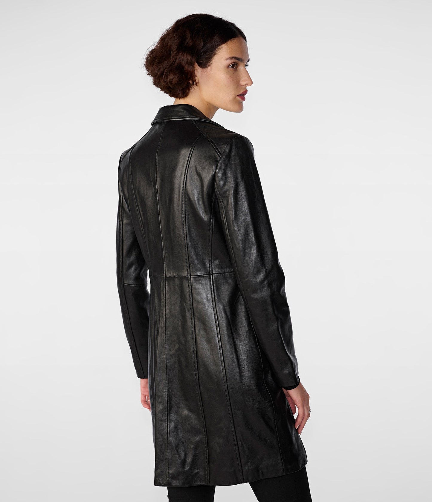 Nora Button Down Lamb Trench - Rare Leather