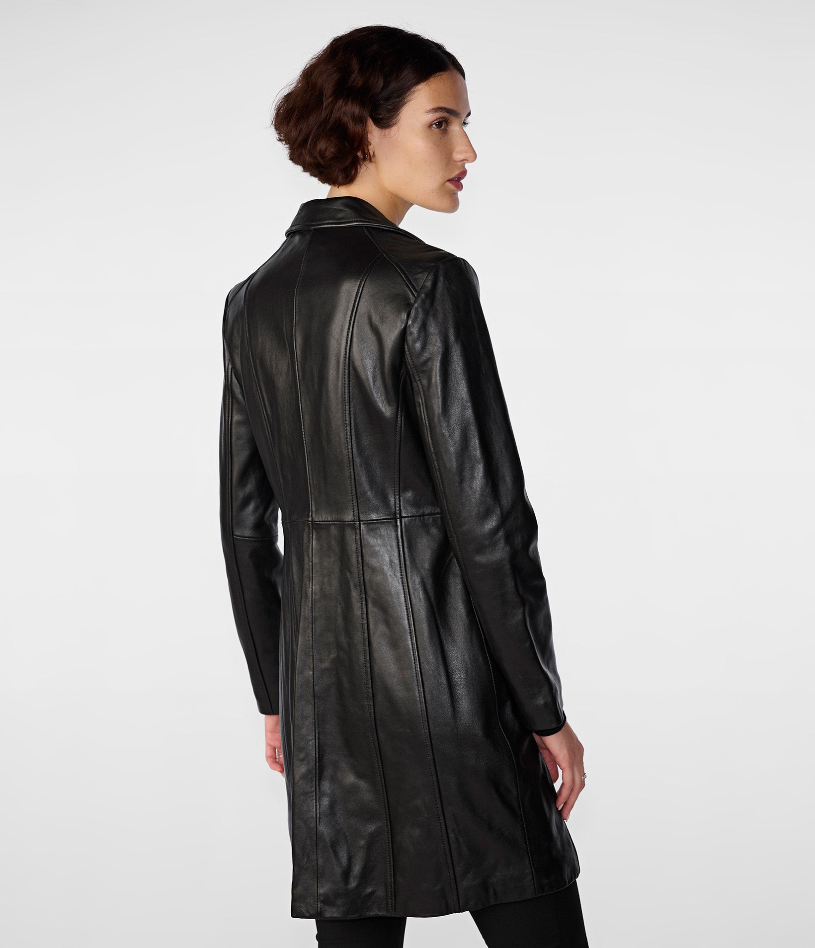 Nora Button Down Lamb Trench - Rare Leather