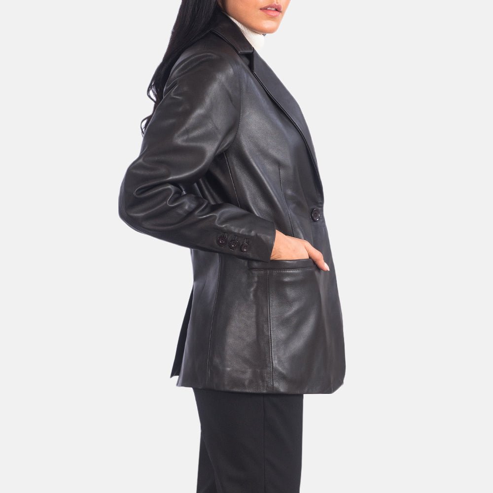 Norma Brown Leather Blazer - Rare Leather